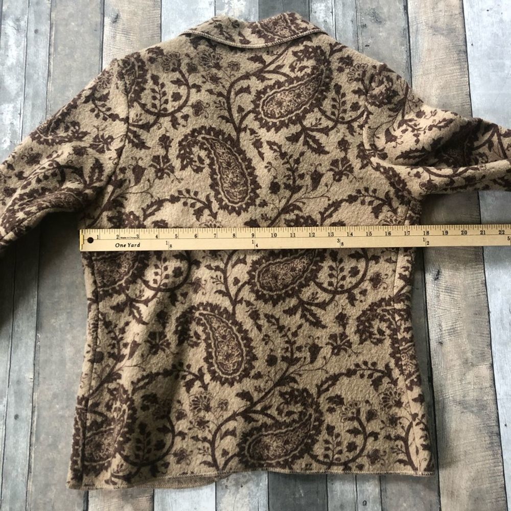 TWEEDS wool Brown Tan Paisley Blazer Jacket Medium - Picture 4 of 5